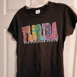 Womens Florida Tshirt, Brown, Gildan, XL, New